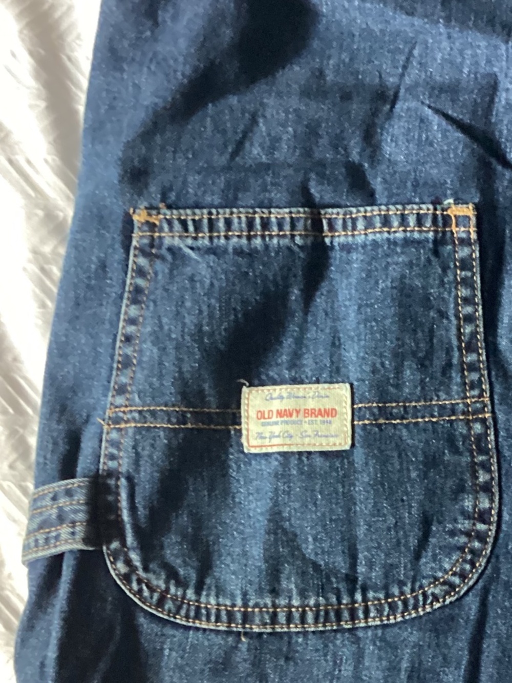 Old Navy Denim Shorts Overalls Size XS Women’s Junior’s Teens NEW - Picture 7 of 10